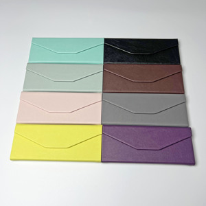Étui à lunettes en matériau recyclé avec logo personnalisé, emballage créatif tri-pliant pour cartes NFC, qualité supérieure, directement de l'usine - Product Image 2