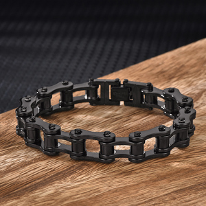 <span class=keywords><strong>Bracelet</strong></span> de motard pour <span class=keywords><strong>homme</strong></span>, bijoux punk, <span class=keywords><strong>bracelet</strong></span> en acier inoxydable épais, chaîne de moto pour <span class=keywords><strong>homme</strong></span> - Product Image 4