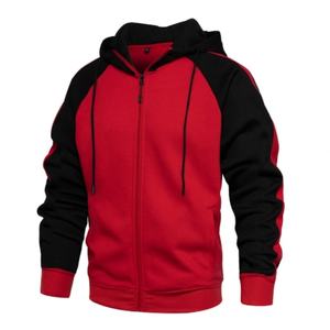 Suéter con Capucha y Cremallera, Estampado 100% Algodón, Estilo Retro, Holgado, con Contraste de Colores, Primavera - Product Image 4