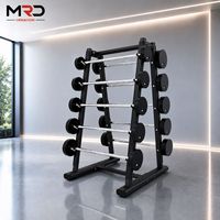 Support de rangement pour haltères à un seul niveau, organisateur de poids libres, accessoire de sécurité pour l'entraînement en force à domicile, en salle de sport ou en club de santé