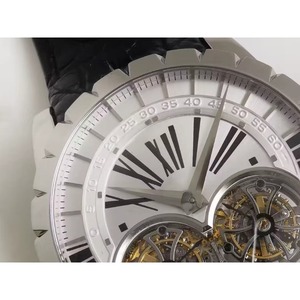 Top-quality, Double-flight Tourbillon, Elegant Design, <b>Skeletonized</b> Sapphire Crystal Men's <b>Automatic</b> Mechanical <b>Watch</b> - Product Image 3