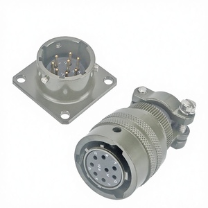 Cable de Aviación Circular <span class=keywords><strong>MIL</strong></span> 26482 de 12 Hilos y 8 Pines, Conector Macho y Hembra Ensamblado, Conector de Enchufe con Brida Cuadrada MS3116 - Product Image 2