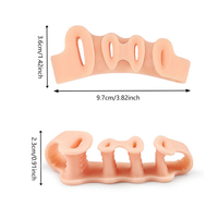 Séparateur d'orteils, correcteur d'hallux valgus, orthèse en gel de silicone, redresseur, espaceur, attelle, soulagement de la douleur, pour hommes et femmes