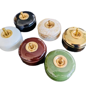 Cổ 110V 220V Gốm Chuyển Đổi Ánh Sáng Màu Đen & Trắng Cổ Điển Sứ Trang Trí Vòng Tường Chuyển Đổi Phong Cách <span class=keywords><strong>Retro</strong></span> 10A Max. Hiện Tại - Product Image 4