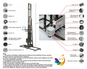 Impressora de Parede Vertical 3D Máquina de Impressão de Parede Impressora Jato de Tinta Pintura de Parede de Fundo Verniz Interno Externo - Product Image 2