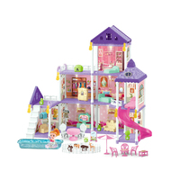 Maison de poupée de luxe à assembler soi-même pour enfants, avec meubles et accessoires multiples, pour l'intérieur, pour filles, 3ème étage