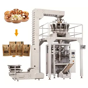Automatic Granule Multihead Weigher Vertical Packing Machine Multi-function Nut Cotton Candy Packaging Machine