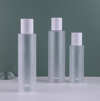Botol Toner Dinding Ganda Bahan PET 100ml 150ml 200ml Bentuk Silinder Tutup Ulir Sablon Serum Perawatan Kulit Warna Kustom