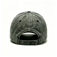 Casquette de baseball vintage en coton délavé, style 'Dad Hat', avec patch brodé personnalisé et effiloché, robuste, pour le travail et l'extérieur, non structurée, avec motif lettre
