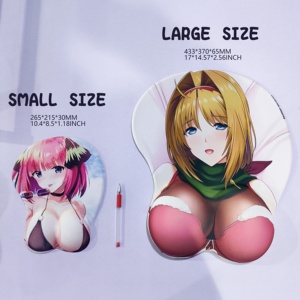 Ergonomic Silicone gel phim hoạt hình Nude ASS sexy vú cô gái boob dễ thương tùy chỉnh Tự Làm cổ tay còn lại hỗ trợ 3D Anime Mousepad chuột Pad - Product Image 4