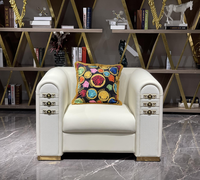 Neue VERSACEN Villa Luxus-Sofas Möbel Sofa Wohnzimmer-Set Luxus-Ledersofa