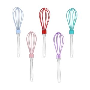 Máy đánh trứng bằng Silicon 10 inch tay cầm trong suốt Máy đánh trứng bằng tay máy trộn trứng cho dụng cụ nhà bếp phụ kiện nướng bánh - Product Image 3