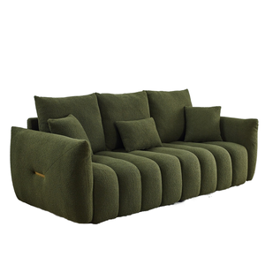 Sofá de Tela Tipo Peluche Premium, Sofá en Forma de L de 3 Plazas, Asiento Profundo Extra Grande |   Sofá Moderno Tapizado para Sala de Estar, Muebles para el Hogar - Product Image 1