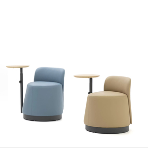 Chaises de bureau rembourrées avec <span class=keywords><strong>roulettes</strong></span> Aucun fauteuil baril moderne d'assemblage <span class=keywords><strong>pour</strong></span> immeuble de bureaux - Product Image 1