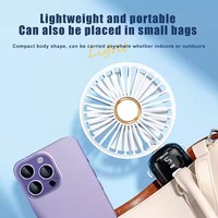 Nouveau ventilateur portable pliable à 5 vitesses, mini-ventilateur de poche rechargeable USB 2000 mAh, vente en gros directe usine