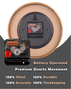 Small Wall <strong>Clock</strong>, 8 Inch Retro Decorative Wooden Wall <strong>Clock</strong>, Silent Non-Ticking Analog Round Hanging <strong>Clock</strong> for Living Room - Product Image 4