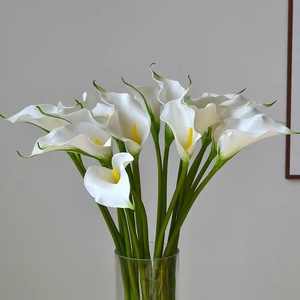 Flores Artificiales de Lirio Blanco de Alta Calidad, Hechas a Mano, Tacto Real, EVA, para Decoración de Bodas, Centros de Mesa, Decoración del Hogar - Product Image 1