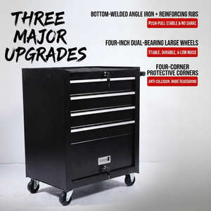 <b>Tool</b> Cabinet 68cm X 70cm X 118cm With 5 Drawers Keyed Lock Industrial Workshop Storage <b>Cart</b> With Wheels And Push Handle - Product Image 3