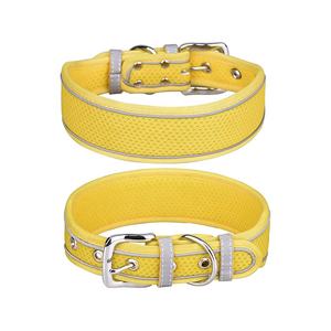 Dapat disesuaikan reflektif hewan peliharaan kerah lembut empuk bernapas Mesh bantal Neoprene logam kait dan <span class=keywords><strong>Loop</strong></span> - Product Image 1