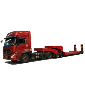 Luyi römork düşük yatak dolly römork 3 aks 100 ton lowbed yarı römork satılık