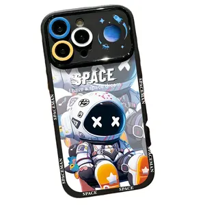 جراب هاتف جديد وأنيق وممتاز مصنوع من السيليكون للحماية الكاملة من صدمات رواد الفضاء لهواتف iPhone 15 ProMax 14 13 12 11 Pro Max