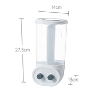 Grands récipients hermétiques pour le stockage des aliments Distributeur mural de riz de cuisine en plastique Distributeurs d'aliments secs pour le stockage des céréales