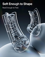Männlicher Masturbator mit 18 cm langem, tiefem Sleeve, 7 Geschwindigkeitsstufen, Saug- und Vibrationsfunktion, umweltfreundlich, 100 % wasserdicht, Masturbationsgerät für Männer
