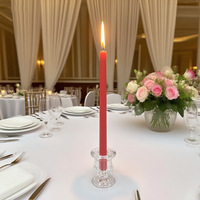 Ensemble de bougeoirs cylindriques en cristal pour Noël, mariage, banquet, décoration de table, résistant à la chaleur, fait à la main, imprimé en typographie