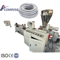 Nouvelle ligne d'extrusion de tubes ondulés en PE, PP, PVC, EVA à double vis, contrôlée par PLC, haute vitesse