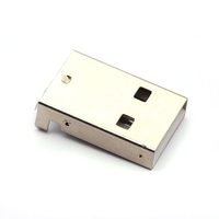 Connecteur de circuit imprimé USB 2.0 mâle de type A Connecteur USB mâle à 90 degrés 4 broches DIP