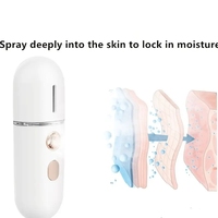 Mini Vaporizador Facial Eléctrico Portátil Inalámbrico de Viaje con Vapor Frío y Purificación de Aire para Hidratación en el Dormitorio