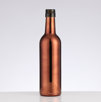Botella de vidrio de cerveza transparente marrón ámbar de alta calidad de 330ml con tapa