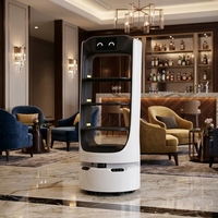 Robot Camarero para Entrega de Alimentos en Hoteles, Restaurantes y KTV, con Recarga Automática y Diseño para Pasillos Estrechos, Modelo ZSA-103