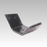 Pelat Pemasangan CNC Kustom OEM Dengan Dua Stud Berulir, Braket Pemasangan Logam Oksida Hitam Untuk Otomasi Industri