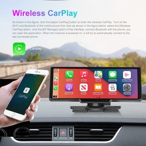 Podofo 휴대용 Carplay 화면 10.26 "자동차 라디오 스테레오 대시 캠 <span class=keywords><strong>DVR</strong></span> 안드로이드 자동 BT 자동차 비디오 레코더 모니터 전면 카메라 - Product Image 3