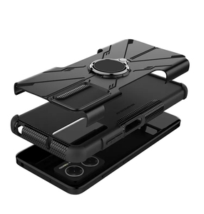 Nuovissima Custodia per Telefono con Design a Supporto ad Anello in TPU+PC Antiurto Stile Mecha per <span class=keywords><strong>Redmi</strong></span> Note 11 <span class=keywords><strong>Pro</strong></span> <span class=keywords><strong>K40</strong></span> Gaming - Product Image 3