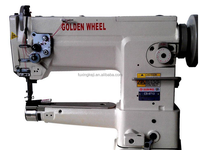 Machine à coudre industrielle à cylindre à aiguille simple Golden Wheel CS-8713 à alimentation unisson pour chaussures, sacs