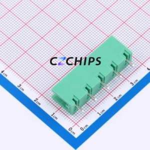 MX2EDGV-7.62-05P-GN01-Cu-A Plug-in Terminal Block Through hole,P=7.62mm Connector Board-to-Board / Socket Open 1x5P 7.62mm Green - Product Image 2