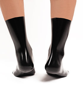 Zwarte Vijf-Teen Fetisj <span class=keywords><strong>Latex</strong></span> Korte Sokken Zachte En Comfortabele Sexy <span class=keywords><strong>Latex</strong></span> Sokken Voor Mode Custom Cutting Service - Product Image 5