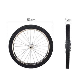 Fabrikpreis 20x1,75 Hochbelastbares Vollgummirad mit Speichen und Kugellager für Neuen 400L Müllwagen/Reinigungsfahrzeug - Product Image 4
