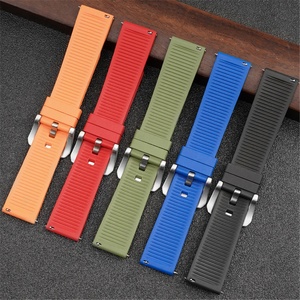 <span class=keywords><strong>Bracelet</strong></span> de montre respirant en caoutchouc fluoré Somiis orange de haute qualité 20 mm 22 mm pour <span class=keywords><strong>bracelet</strong></span> à dégagement rapide GT - Product Image 2