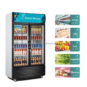 780L冰箱2门展示冷却器/冰箱饮料展示冷却器/冷藏超市展示柜 - Product Image 2