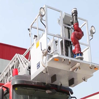 Camion de pompiers en mousse d'eau pour le sauvetage d'urgence, camion de lutte contre l'incendie, échelle aérienne, camion de pompiers, 6x4 6x6