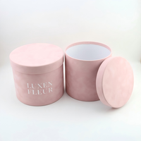 Boîte Cadeau Ronde en Velours Rose, Emballage Cylindrique pour Bijoux, Bonbons, Cosmétiques, Rangement, Présentation en Boutique, Vente au Détail, Cadeaux