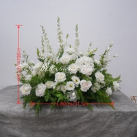 DKB Buiten Bruiloft Kunstmatige Bloemendecoratie Witte Zijden Rozen Bloemdecoratie voor de Welkomstgedeelte Desserttafel