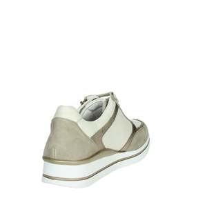 Cinzia Soft Donna Sneakers Beige Oro Chaussures tendance en toile pour femmes - Product Image 2