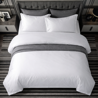 Parure de lit 100 % coton pour l'été, style simple, tailles Queen et King, 200 fils, qualité hôtelière, anti-boulochage, respirante, housse de couette de style européen