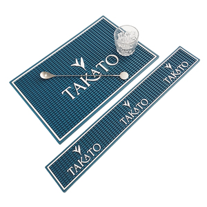 Custom Logo <b>Silicone</b> Bar <b>Mat</b> Non Slip Bar Runner Spill <b>Mat</b> Drip Tray Countertop <b>Mat</b> for Barware Drinkware Coasters - Product Image 1