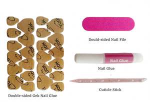 Aufklebbare Nägel Bestseller in <span class=keywords><strong>China</strong></span> Mit Kleber Private Label Geschäft Strasssteine Spitzen Transparente Fingernägel Aufklebnägel - Product Image 6