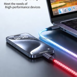 Cable USB Tipo-C de Carga Rápida de 66W con Diseño RGB Luminoso, Núcleo de Cobre Puro, Compatible con Múltiples Dispositivos - Product Image 4